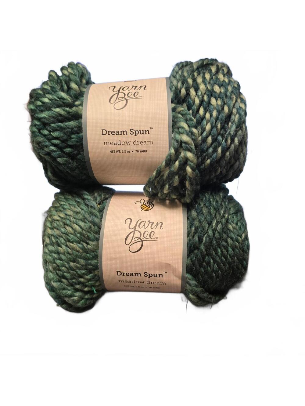 2 Yarn Bee Dream Spun Yarn New #18 3.5 oz 76 yards Meadow Dream Greens